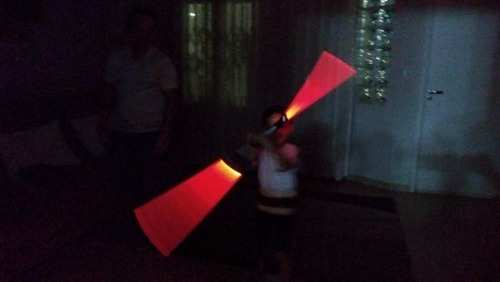 Imagem 7 de 8 de Kit 2 Sabres De Luz Star War| Vira Lança Estilo Darth Maul