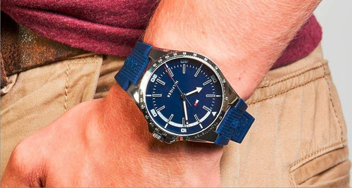 Relógio Tommy Hilfiger Original Novo Masculino Pulseira Azul