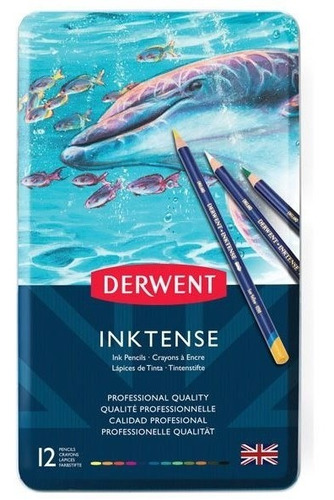 Estuche Lapices Inktense Derwent 12 Colores