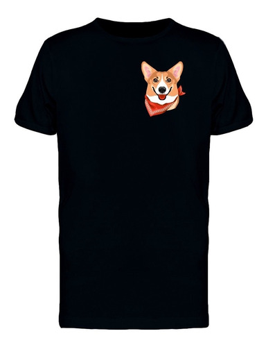 Corgi Con Pañuelo Arriba Camiseta De Hombre