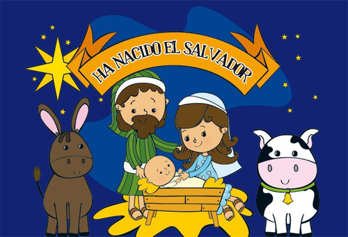 Tarjetas De · Mensajes Cristianos · Packx100 Navidad Color Azul