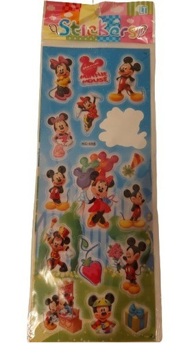 Calcomanías Stickers De Minnie Y Mickey En 3d Para Cuadernos