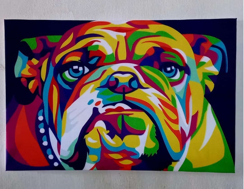 Cuadro Bulldog 40x30cm Memeca Deco