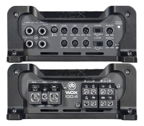 Amplificador Mini 4 Canales Db Drive Wdx100.4 600w Clase D Negro