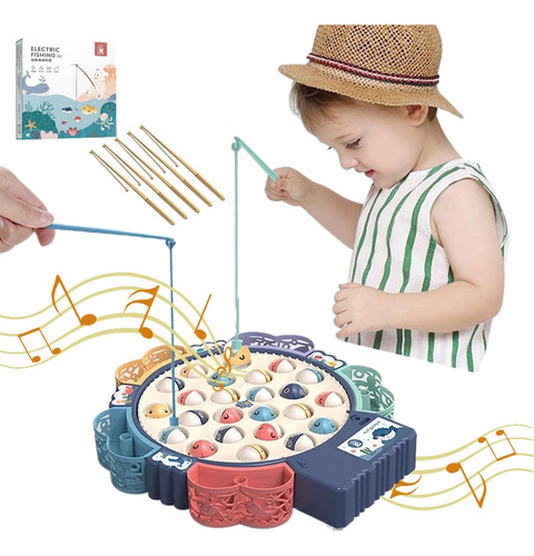 Juguete De Juego De Pesca Magnética Con Música Para Niños