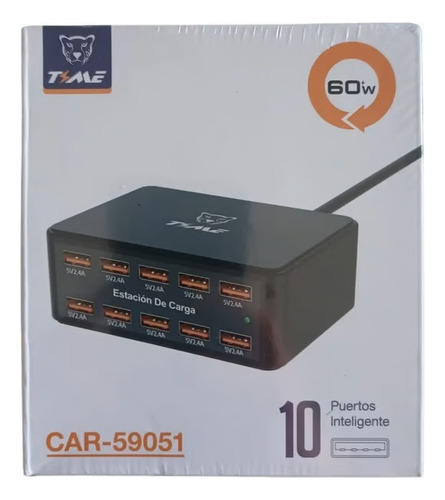 Cargador Estacion Carga Rapida Alta Potencia 60w 10 Puertos