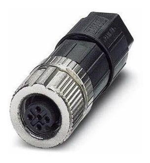 Conector M12 4p Hembra - Recto Metalico Sacc-m12fs-4pl M