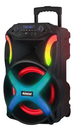 Caixa De Som Amplificada Aca 680 Fantasy Bluetooth Amvox Cor Pret...