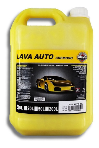 Shampoo Automotivo Lava Auto Cremoso Carro Moto 5l Gitanes