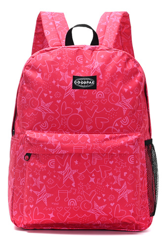 Mochila Escolar Colegial Estampada Impermeable Goodpak 20 L Color Estampada Roja Diseño De La Tela Estampado