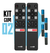 Comprar Kit 2 Controle Remoto Para Tv Tcl 4k Smart Android Teclas Netflix E Globoplay Casenn