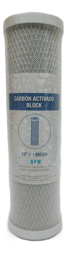 Nuevo! Cartucho Carbón Activado Block 1 Micra, 2.5 X 10 