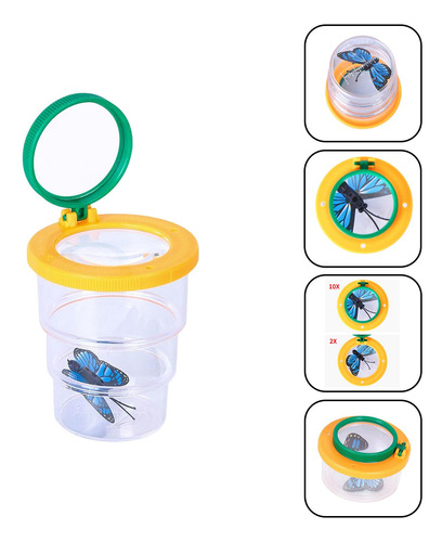 3 Paquete De 2-4 Lupas Para Insectos, Juguete 3 Piezas