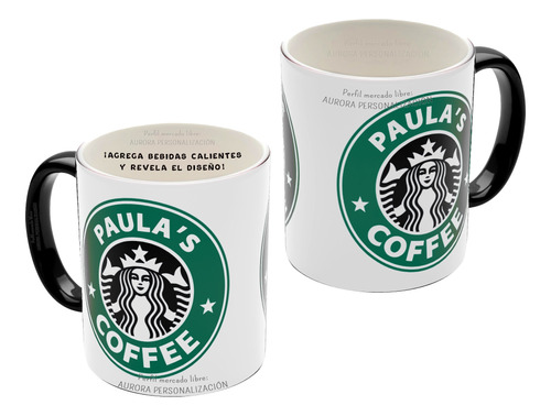 Mug Mágico Taza Con Nombre Starbucks Café Personalizado