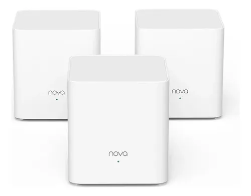 Sistema Mesh WiFi 6 AX1500 Tenda EX3 3pack dual banda (5 GHz + 2.4 GHz) con tres nodos para cobertura sin zonas muertas hasta 330 m²