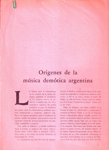 Orígenes De La Música Demótica Argentina, Wilkes