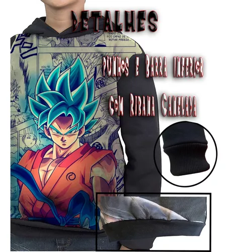 Blusa De Moletom Dragon Ball Goku Super Saiyajin Blue Anime Desenho -  Estampado