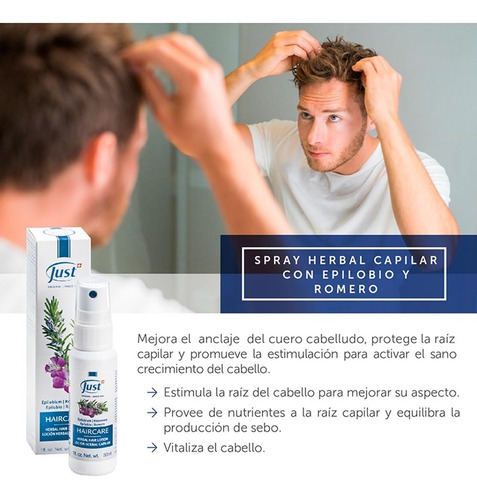 Imagen 8 de 8 de Loción Capilar Anti Caída Haircare De Romero 30ml Swiss Just