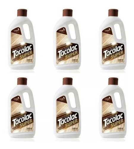 Kit Com 6 Tacolac Cera Líquida Para Pisos De Madeira 500ml