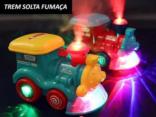 Brinquedos Trem trenzinho Maria Fumaça Brinquedo musical à Pilha