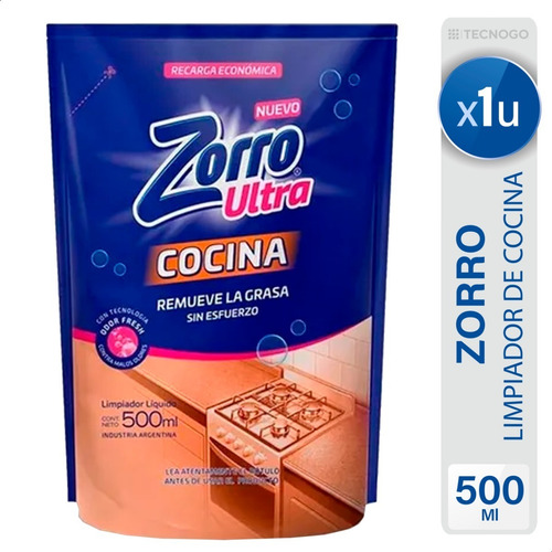 Imagen 1 de 5 de Limpiador De Cocina Zorro Ultra Antigrasa Recargable