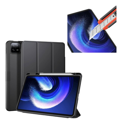 Case Porta Lapiz + Mica De Vidrio Para Xiaomi Mi Pad 6 11.0