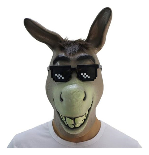 Máscara Inovadora Shrek Donkey Adult Deluxe Para Halloween