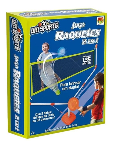 Jogo Infantil De Raquetes 2 Em 1 Com Bolinhas Duas Raquetes Cor Colorido