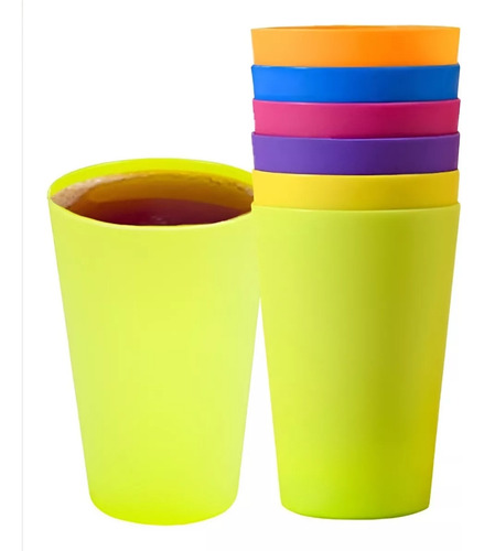 Set De Vasos Plastico Reutilizables De Fiesta X12