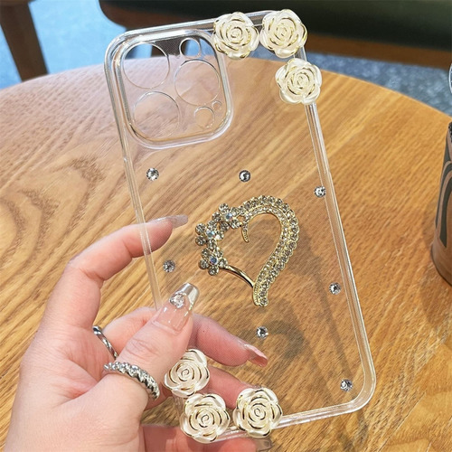 Funda De Teléfono Para Xiaomi Poco X F M C 7 6 5 4 3 Con Diamantes De Imitación, Metal Brillante, Diamante, Amor, Chapada En Oro, Rosa Y Cristal
