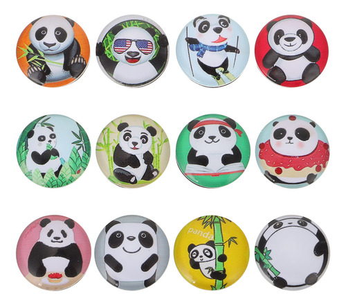 Juego De Imanes Para Nevera Panda, 12 Unidades, Con Temática