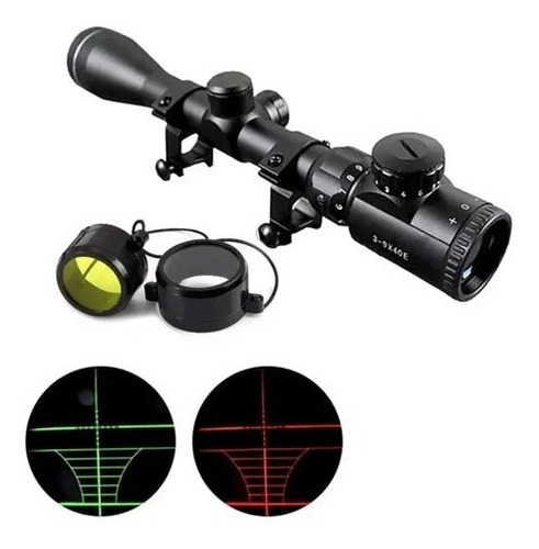Imagem 2 de 4 de Luneta 3-9x40 Retícula Iluminada + Brinde Fita De Camuflagem