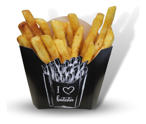 100 Caixinha De Batata Frita Média Delivery Embalagem - Food