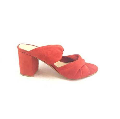 Natacha Zapato Mujer Sandalia Gamuza Roja #802