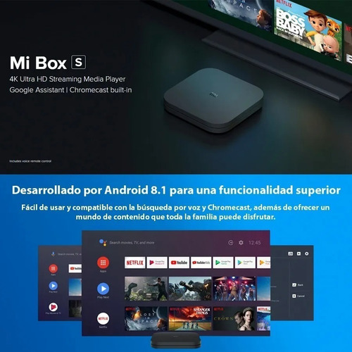 Imagen 7 de 10 de Xiaomi Mi Box S 4k 8gb Negro Con 2gb De Memoria Ram
