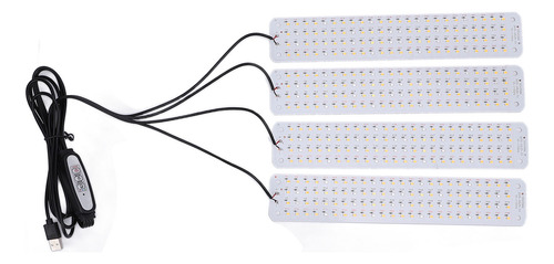 Plant Growth, Panel De Cultivo Led De 384 Led, 4 Regulables
