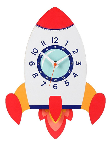 Reloj De Pared Lindo 3d Reloj De Péndulo Reloj Cohete