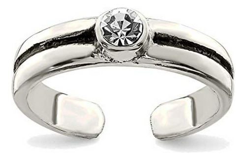 Anillo Para Pie - Anillo Para Pie - Solid Sterling Silver Cz