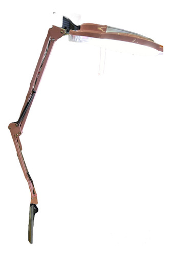 Lámpara Con Lupa Rosa De Pedestal Ajustable Regulador Deluz