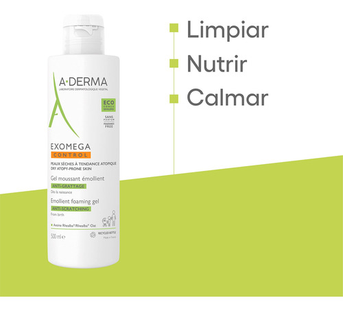 Aceite De Ducha Emoliente A-derma Exomega 500ml
