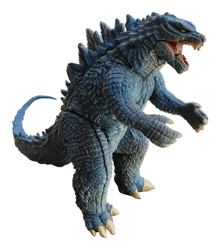 Godzilla Articulado Con Sonido Real 45 Cm Largo Azul