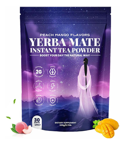 Yerba Mate Instant Tea Powder- Yerba Magic Peach Mango,