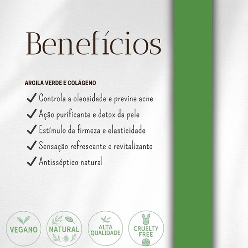 Sabonete Natural De Argila Verde E Colageno Cpc Beauty