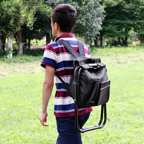 Taburete Plegable Portátil Con Bolsa Térmica Para Acampar Y
