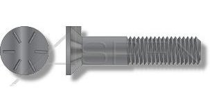 5 Pieza 1 -8 X 8  Perno Arado Cabeza Plana 7 Cabezal Acero