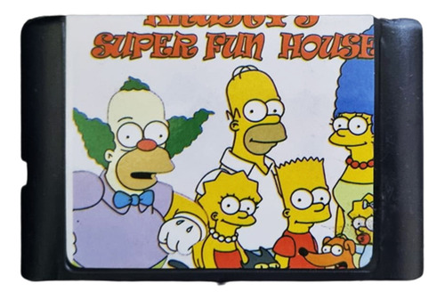 Cartucho Krusty Fun House Simpsons | 16 Bits Retro -museum-