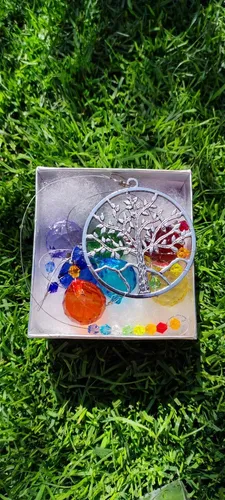 Atrapasoles, Arbol De La Vida7 Chakras/ Caja Regalo