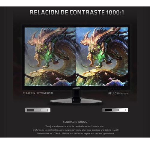 Imagen 8 de 10 de Monitor Pc Gamer 24 1080p Full Hd 75hz 1ms Freesync Parlante