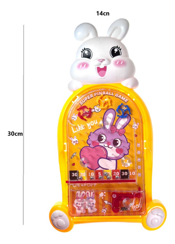 Jogo De Fliperama Pinball Brinquedo Coelho Presente Diverção