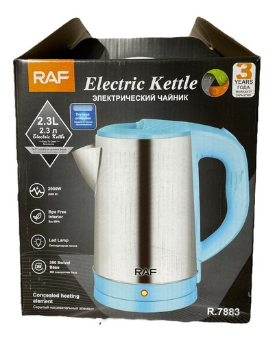Imagen 4 de 5 de Jarra Caldera Eléctrica 2.3l Acero Inox. Apagado Automático